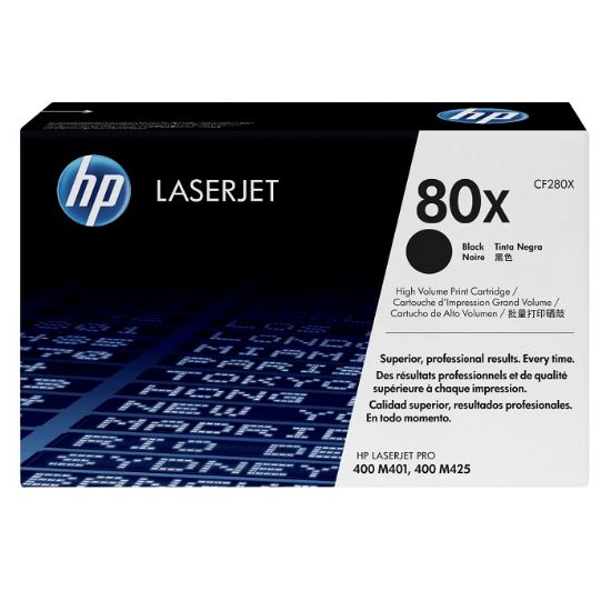 Imagen de CARTUCHO DE TONER HP 80X NEGRO LASERJET ORIGINAL 6900 PAGINAS ALTO RENDIMIENTO