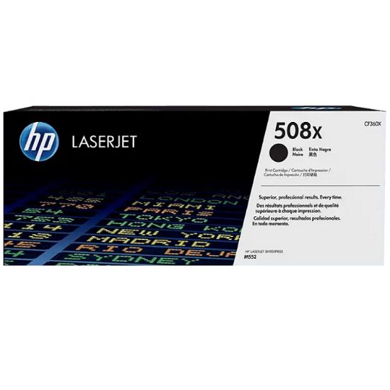 Imagen de CARTUCHO DE TONER HP 508X NEGRO LASERJET ORIGINAL 12500 PAGINAS ALTO RENDIMIENTO