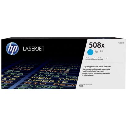 Imagen de CARTUCHO DE TONER HP 508X AZUL LASERJET ORIGINAL 9500 PAGINAS ALTO RENDIMIENTO