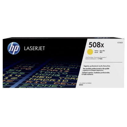 Imagen de CARTUCHO DE TONER HP 508X AMARILLO LASERJET ORIGINAL 9500 PAGINAS ALTO RENDIMIENTO