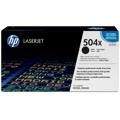 Imagen de CARTUCHO DE TONER HP 504X NEGRO LASERJET ORIGINAL 10500 PAGINAS ALTO RENDIMIENTO