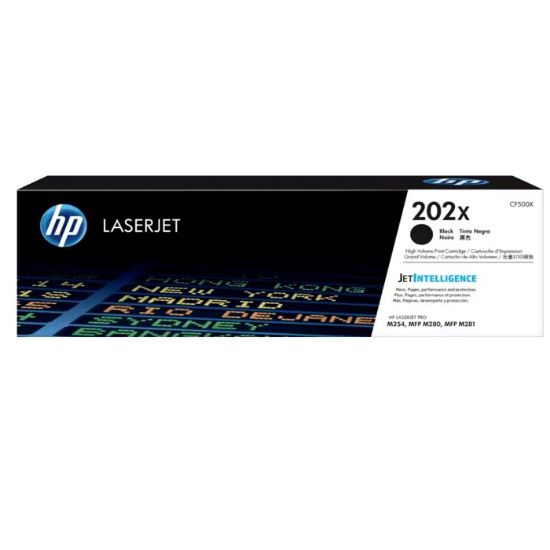 Imagen de CARTUCHO DE TONER HP 202X NEGRO LASERJET ORIGINAL 3200 PAGINAS ALTO RENDIMIENTO