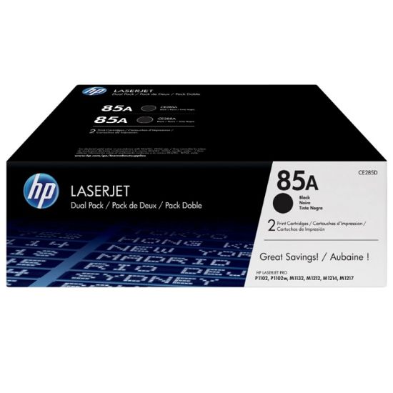 Imagen de CARTUCHO DE TONER HP 85A DUAL PACK NEGRO LASERJET ORIGINAL 3200 PAGINAS	