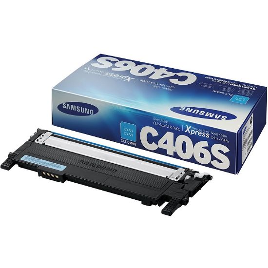 Imagen de CARTUCHO DE TONER AZUL CLT-C406S PARA SL-C410, SL-C460, CLP-365, CLX-3300, CLX-3305 1000 PAGINAS