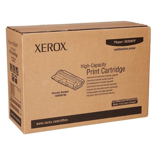 Imagen de CARTUCHO DE TONER XEROX 108R00796 NEGRO PARA 3635MFP 10000 PAGINAS