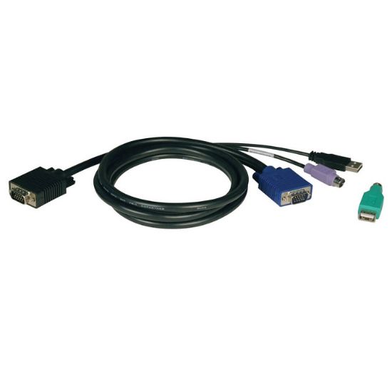 Imagen de KIT DE CABLE COMBINADO USB/PS2 KVM TRIPPLITE SERIE B040 / B042  3,05M