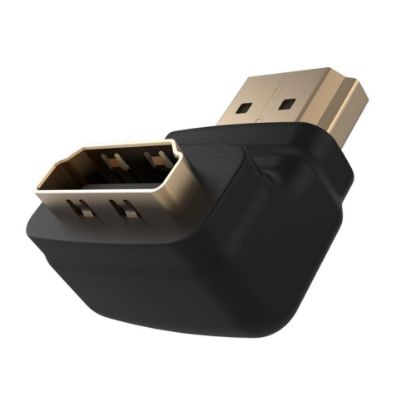 Imagen de ADAPTADOR HDMI MACHO A HDMI HEMBRA CON ANGULO DE 90 GRADOS XTC-344