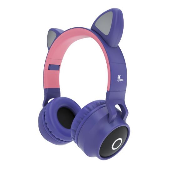 Imagen de AURICULARES INALAMBRICOS ESTEREO PARA NIÑOS XTECH HERA PURPURA