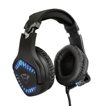 Imagen de AURICULARES GAMING CON ILUMINACION GXT 460 VARZZ PLUG 3.5” Y ADAPTADOR 2 PLUG PARA LAPTOP PC CONSOLAS