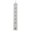 Imagen de REGLETA PROTECTOR TENSION 1200J/1540W, 5 SALIDAS, USB 120V-240V