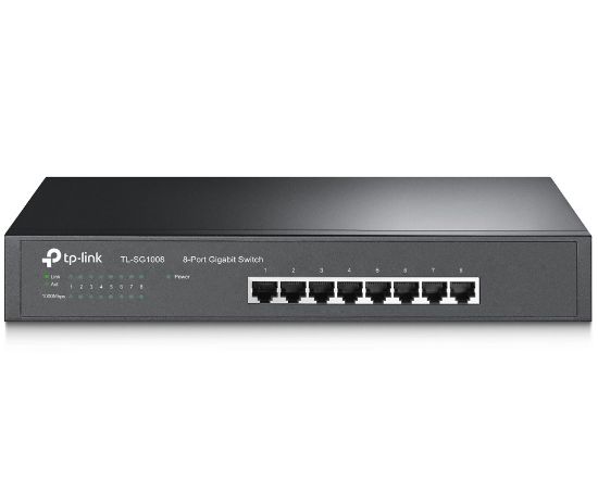 Imagen de SWITCH DE SOBREMESA TP-LINK TL-SG1008 CON 8 PUERTOS GIGABIT RACK METALICO