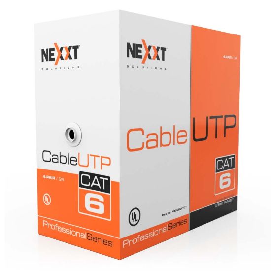 Imagen de ROLLO DE CABLE CAT6 UTP REVESTIMIENTO TIPO CM 100 METROS