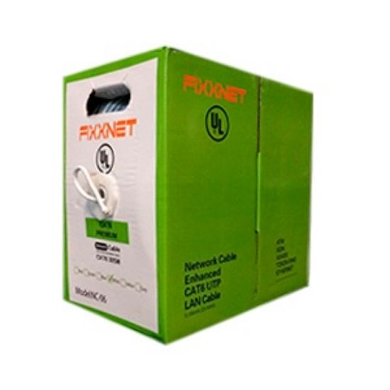 Imagen de ROLLO DE CABLE UTP FIXXNET CAT6 305 METROS COBRE BLANCO