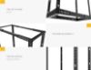 Picture of GABINETE RACK NEXXT DE MARCO ABIERTO DE 4 POSTES 42U ACERO NEGRO AW222NXT47