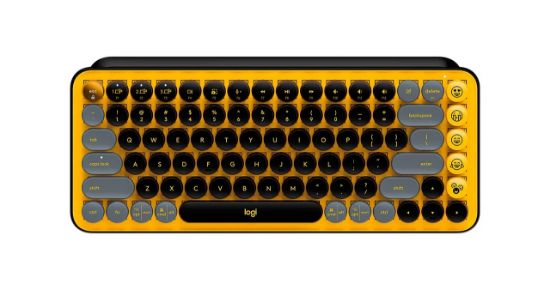 Imagen de TECLADO MECANICO INALAMBRICO LOGITECH CON TECLAS DE EMOJIS PERSONALIZABLES POP KEYS AMARILLO