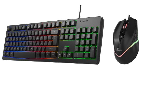 Picture of COMBO GAMING DE TECLADO Y MOUSE XTECH XTK-530S USB LUZ LED
