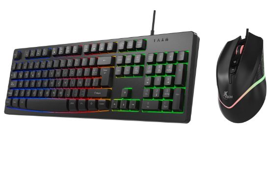 Imagen de COMBO GAMING DE TECLADO Y MOUSE XTECH XTK-530S USB LUZ LED