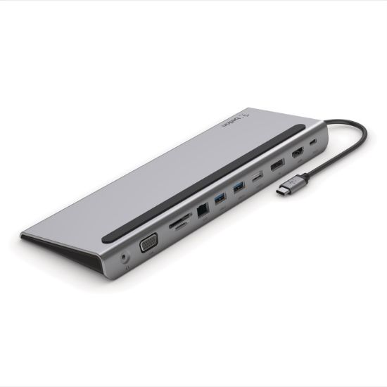 Imagen de BASE DE ACOPLAMIENTO HUB CONNECT USB-C MULTIPUERTO 11 EN 1 - RJ45 – USB – MICRO SD – USB C – VGA – HDMI – DP – 3.5”