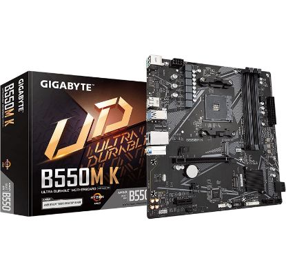 Imagen de MAINBOARD GIGABYTE B550M K DDR4 M.2 SOCKET AM4 SERIE 3000 Y 5000