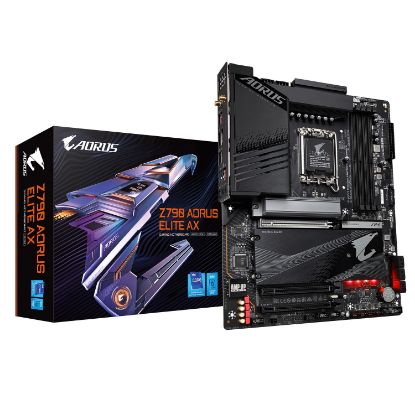 Imagen de MAINBOARD GIGABYTE Z790 AORUS ELITE AX M.2 DIMM DDR5 SOCKET LGA1700 12VA Y 13VA GEN