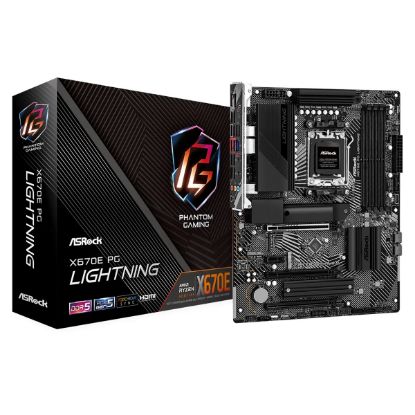 Imagen de MAINBOARD ASROCK X670E PG LIGHTNING AMD RYZEN 7000 AM5 4X DDR5 PCI EXP 5.0 ATX