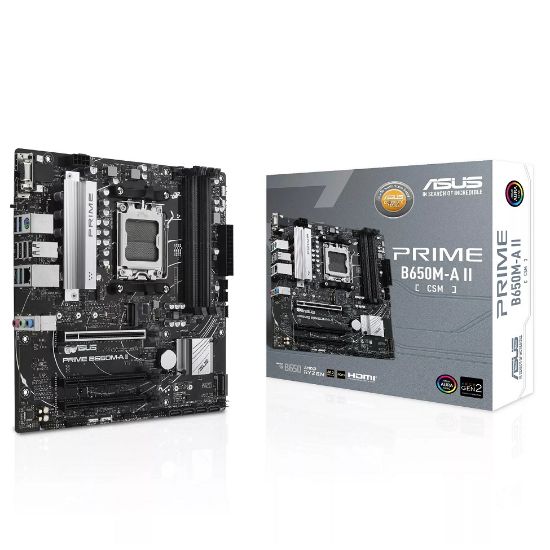 Picture of MAINBOARD ASUS PRIME B650M-A II CSM AM5 AMD RYZEN 7000 AM5 4X DDR5 ATX