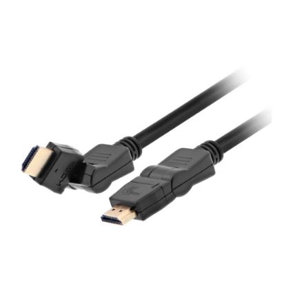Imagen de CABLE HDMI MACHO A HDMI MACHO CON CONECTORES PIVOTANTES Y GIRATORIOS 3 METROS
