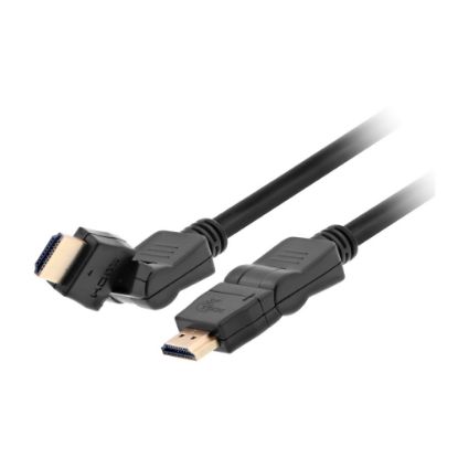 Imagen de CABLE HDMI MACHO A HDMI MACHO CON CONECTORES PIVOTANTES Y GIRATORIOS 1.8 METROS