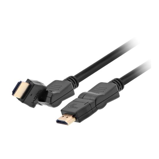 Picture of CABLE HDMI MACHO A HDMI MACHO CON CONECTORES PIVOTANTES Y GIRATORIOS 1.8 METROS