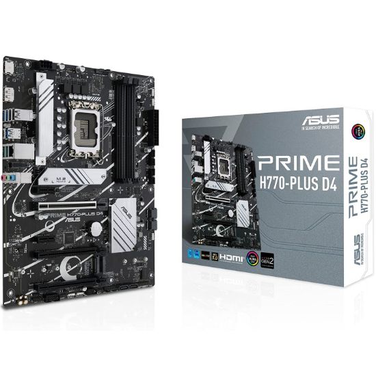 Imagen de MAINBOARD ASUS PRIME H770-PLUS D4 LGA1700 DDR4 5066 M.2 ATX HDMI - DP 12VA Y 13VA GEN