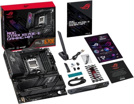 Imagen de MAINBOARD ASUS ROG X670E-E GAMING WIFI AMD RYZEN 7000 AM5 4X DDR5 HDMI M.2 USB ATX