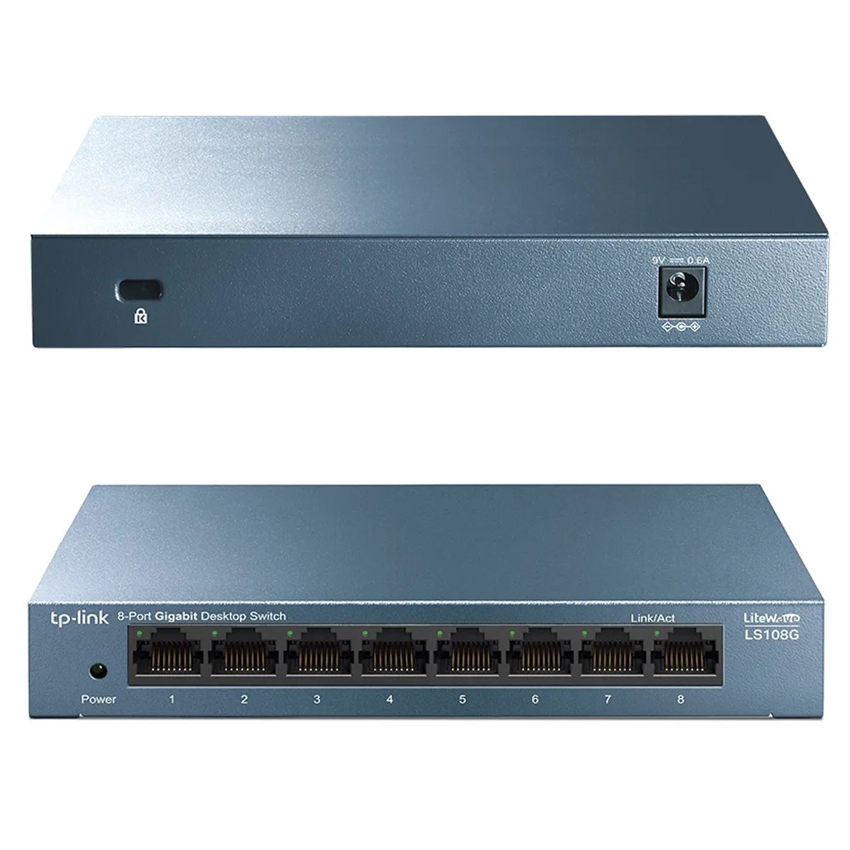 Switch Di Rete Gigabit 8 Porte Poe Desktop Unmanaged Potenza 102w Ed Ingresso Uplink Lan - Foto 4