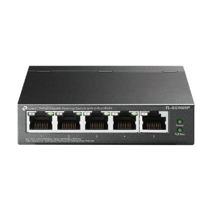Imagen de SWITCH ETHERNET DE ESCRITORIO TP-LINK SG-1005P CON 5 PUERTOS GIGABIT 4 POE
