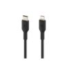 Imagen de CABLE BOSST CHARGE LIGHTNING A USB TIPO C DE 3.3" - NEGRO