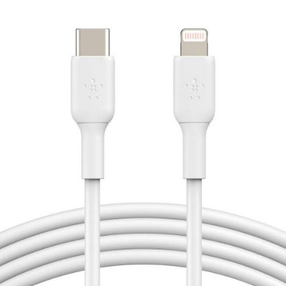 Imagen de CABLE BOSST CHARGE LIGHTNING A USB TIPO C DE 3.3" - BLANCO