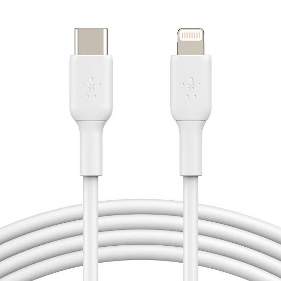 Imagen de CABLE BOSST CHARGE LIGHTNING A USB TIPO C DE 3.3" - BLANCO