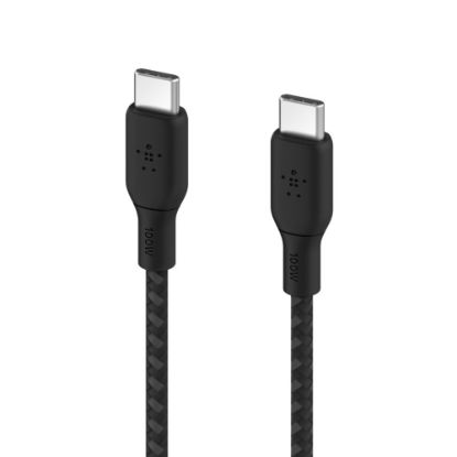 Imagen de CABLE DE CARGA EXTRA LARGO USB C A USB C DE 2 METROS - NEGRO