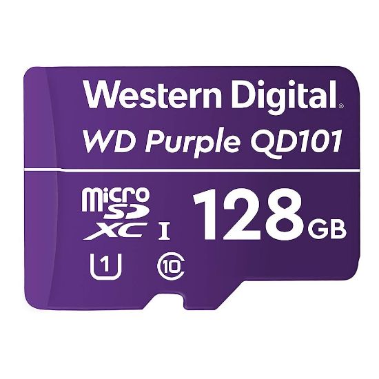 Imagen de MICRO SD WD PURPLE 128GB CLASE U1 PARA VIDEO VIGILANCIA