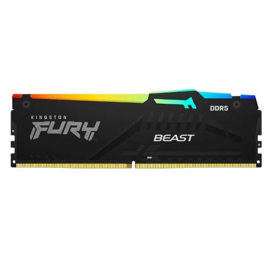 Imagen de MEMORIA RAM KINGSTON FURY BEAST RGB DIMM DDR5 8GB 4800MHZ CL38