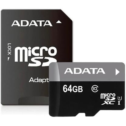 Imagen de TARJETA DE MEMORIA MICRO SD ADATA 64GB CLASE 10 CON ADAPTADOR SD