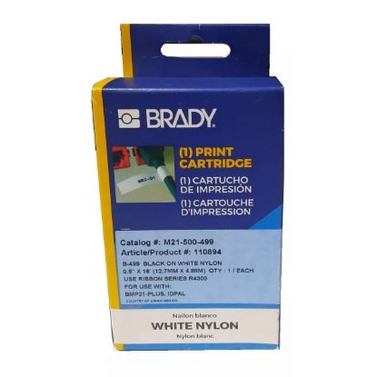 Imagen de CINTA ORIGINAL BRADY NYLON 1/2 M21-500-499 12.7MM - 4.88M NEGRO - BLANCO