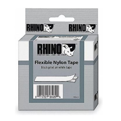 Imagen de CINTA INDUSTRIAL RHINO DYMO ORIGINAL 1734523 1" 24MM X 5.5M NEGRO - BLANCO