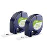 Imagen de CINTA DE PAPEL DYMO LETRATAG ORIGINAL 10697  12MM X 4M NEGRO - BLANCA PACK DE 2