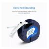 Imagen de CINTA GENERICA PLASTICA DYMO LETRATAG 91331 12MM X 4M - 1/2 NEGRO - BLANCA
