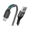 Imagen de CABLE ARGOM TIPO C A USB 2.0 NYLON TRENZADO DURA FORM 1.8M