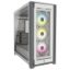 Imagen de CASE CHASIS SMART DE MEDIA TORRE CORSAIR ATX 5000X RGB VIDRIO TEMPLADO BLANCO 