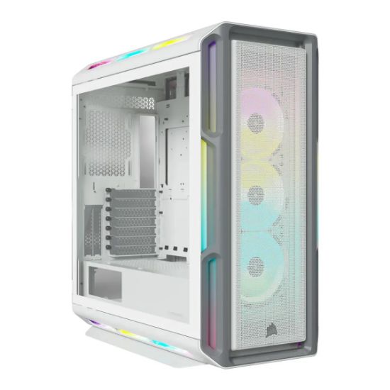 Imagen de CASE CHASIS SMART DE MEDIA TORRE CORSAIR iCUE 5000T RGB VIDRIO TEMPLADO BLANCO 