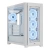 Imagen de CASE CHASIS SMART DE MEDIA TORRE CORSAIR ICUE 5000X RGB QL EDITION VIDRIO TEMPLADO N-PS BLANCO