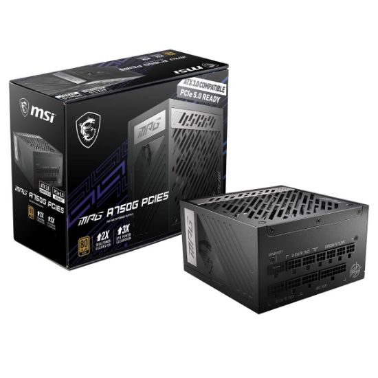 Imagen de FUENTE DE PODER CERTIFICADA MSI 750W 80 PLUS GOLD 