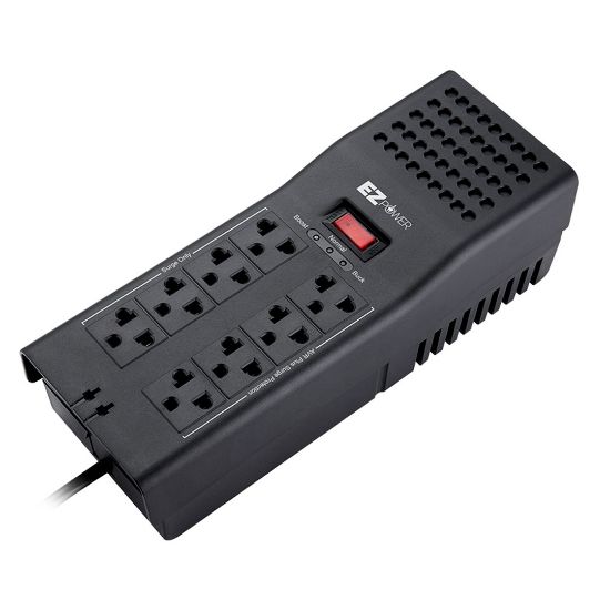 Imagen de REGULADOR DE VOLTAJE EZPOWER 1200VA 600W DE 8 TOMAS 120V